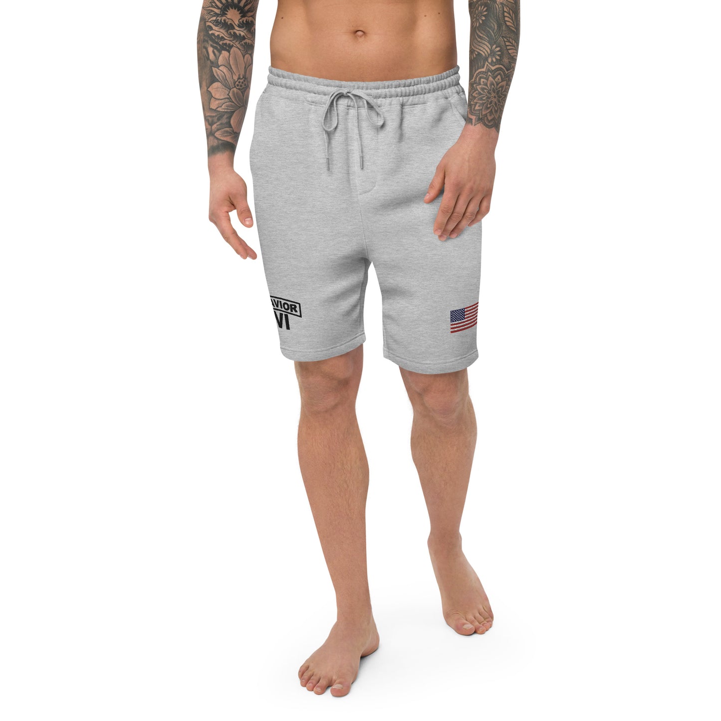 Savior Six Apparel Embroidered Fleece Shorts