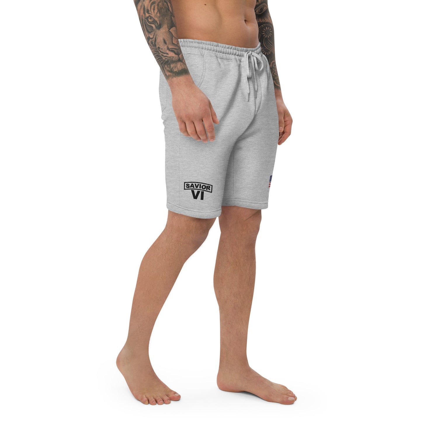 Savior Six Apparel Embroidered Fleece Shorts