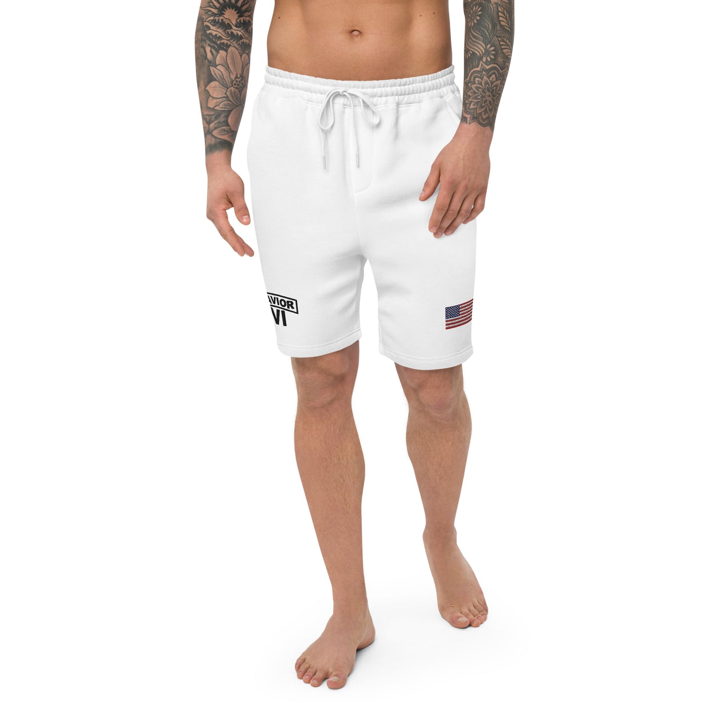Savior Six Apparel Embroidered Fleece Shorts