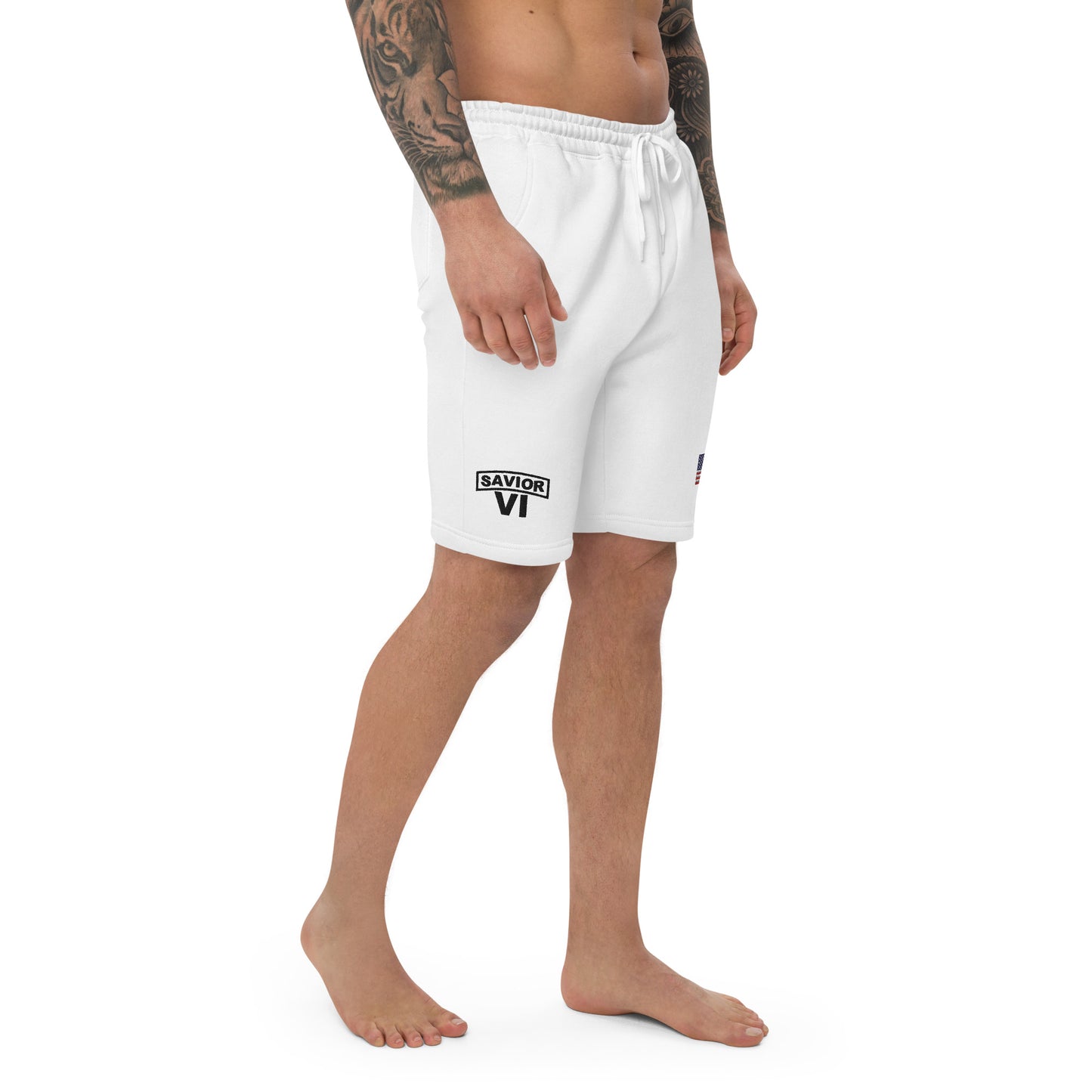 Savior Six Apparel Embroidered Fleece Shorts