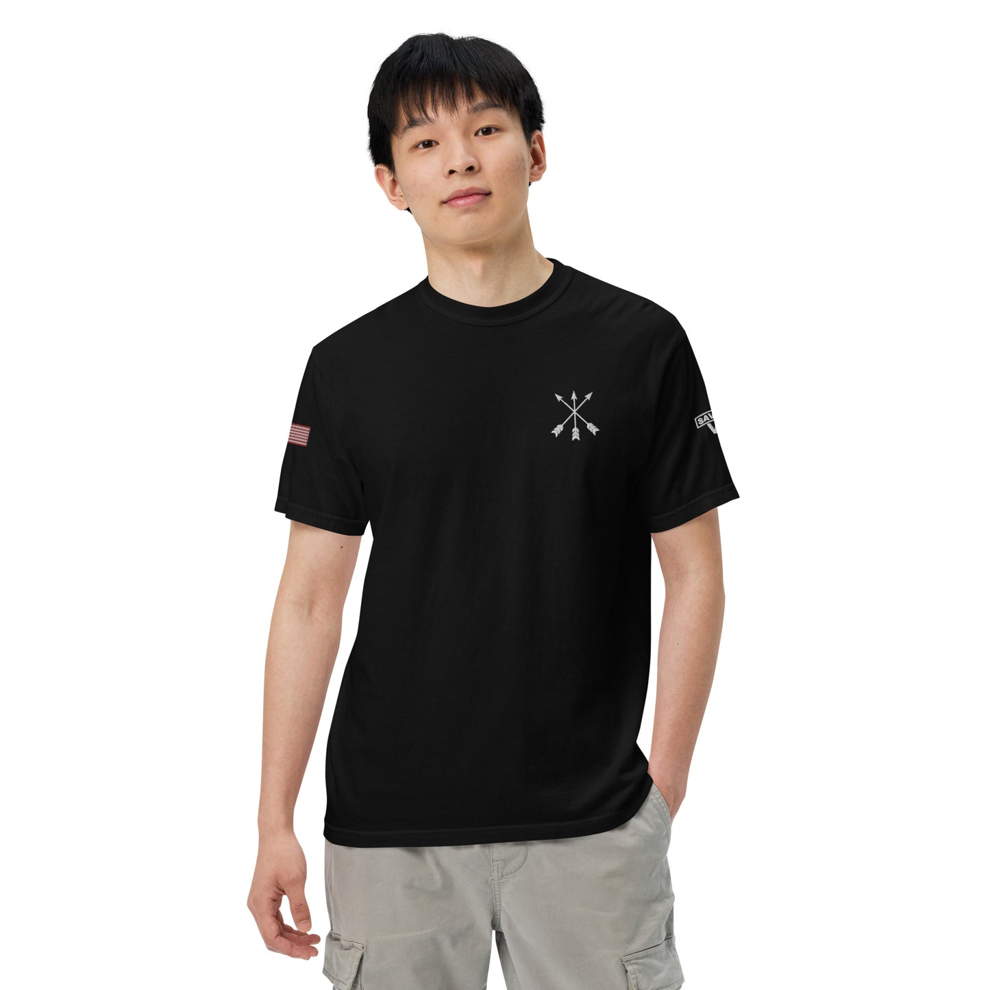 Savior Six Crossed Arrows Embroidered Tee