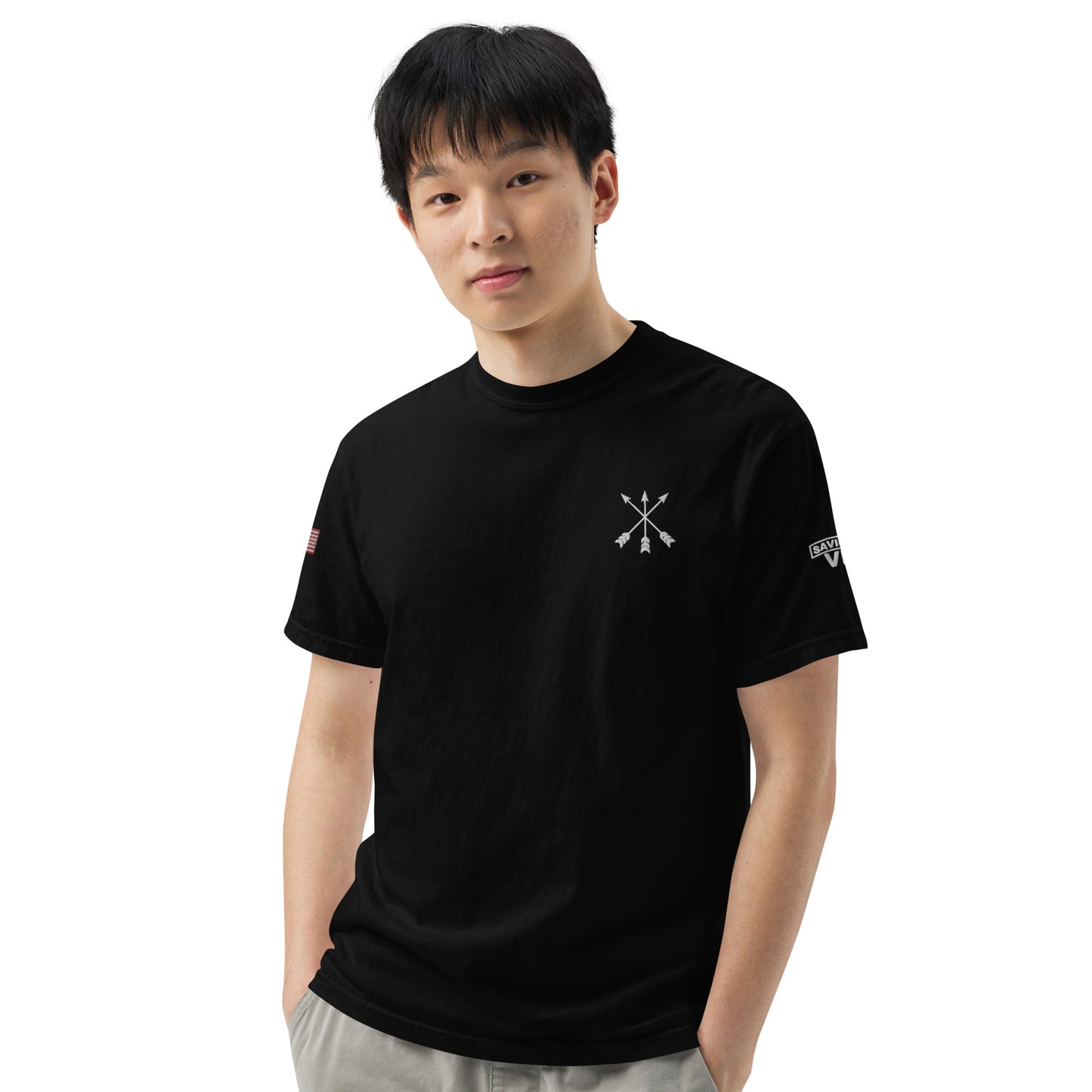 Savior Six Crossed Arrows Embroidered Tee