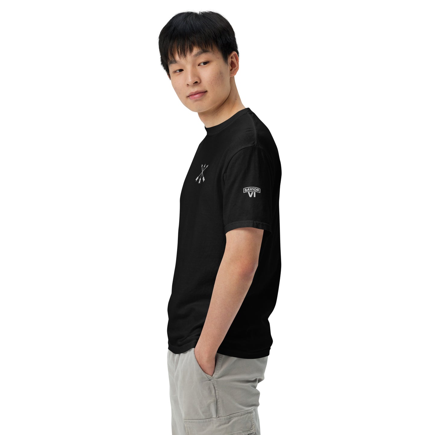 Savior Six Crossed Arrows Embroidered Tee