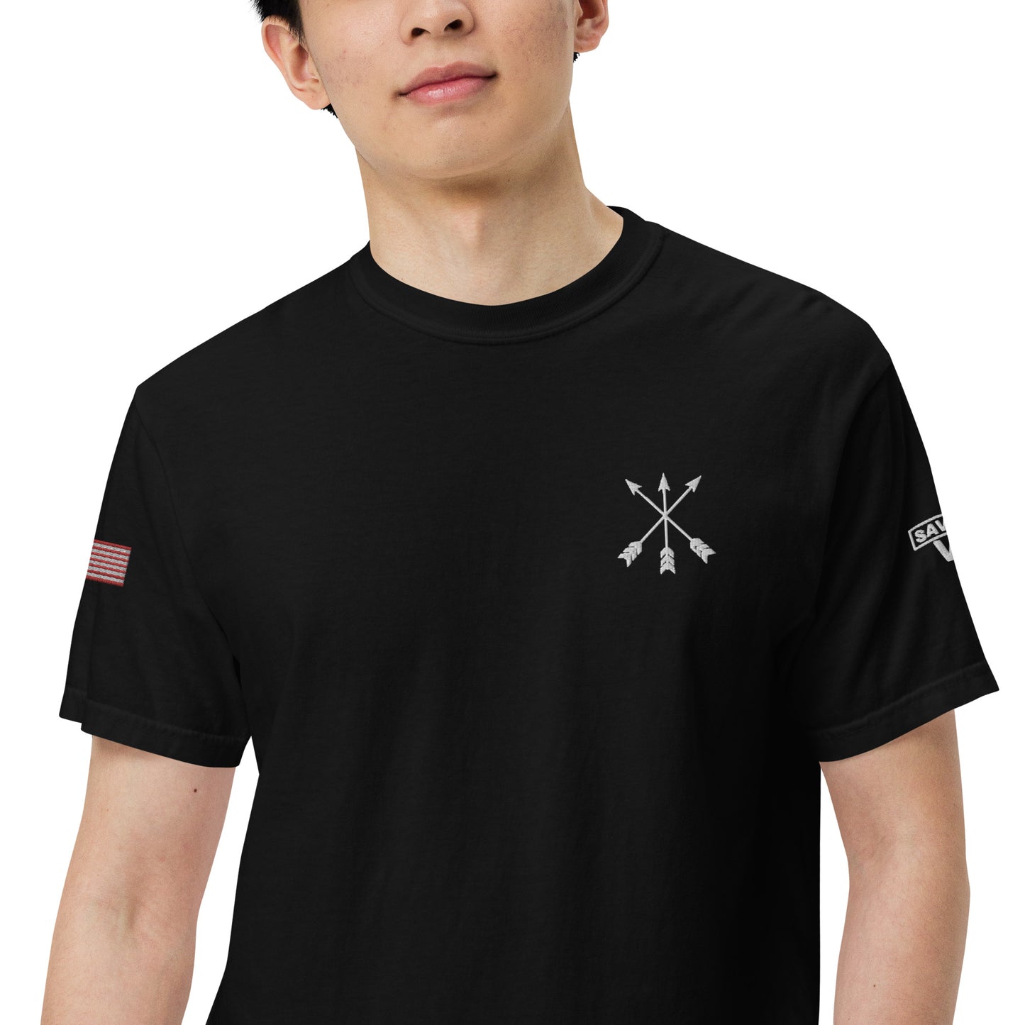 Savior Six Crossed Arrows Embroidered Tee