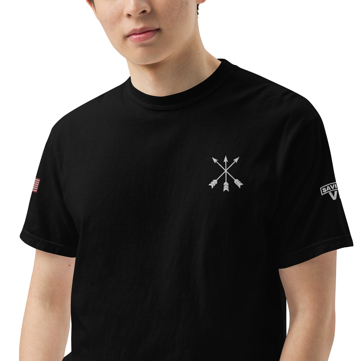 Savior Six Crossed Arrows Embroidered Tee