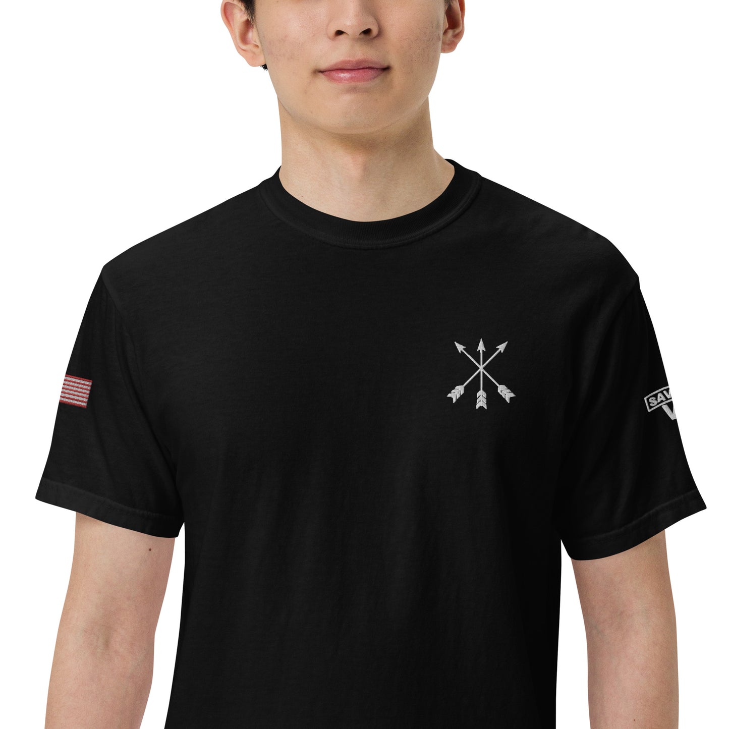 Savior Six Crossed Arrows Embroidered Tee