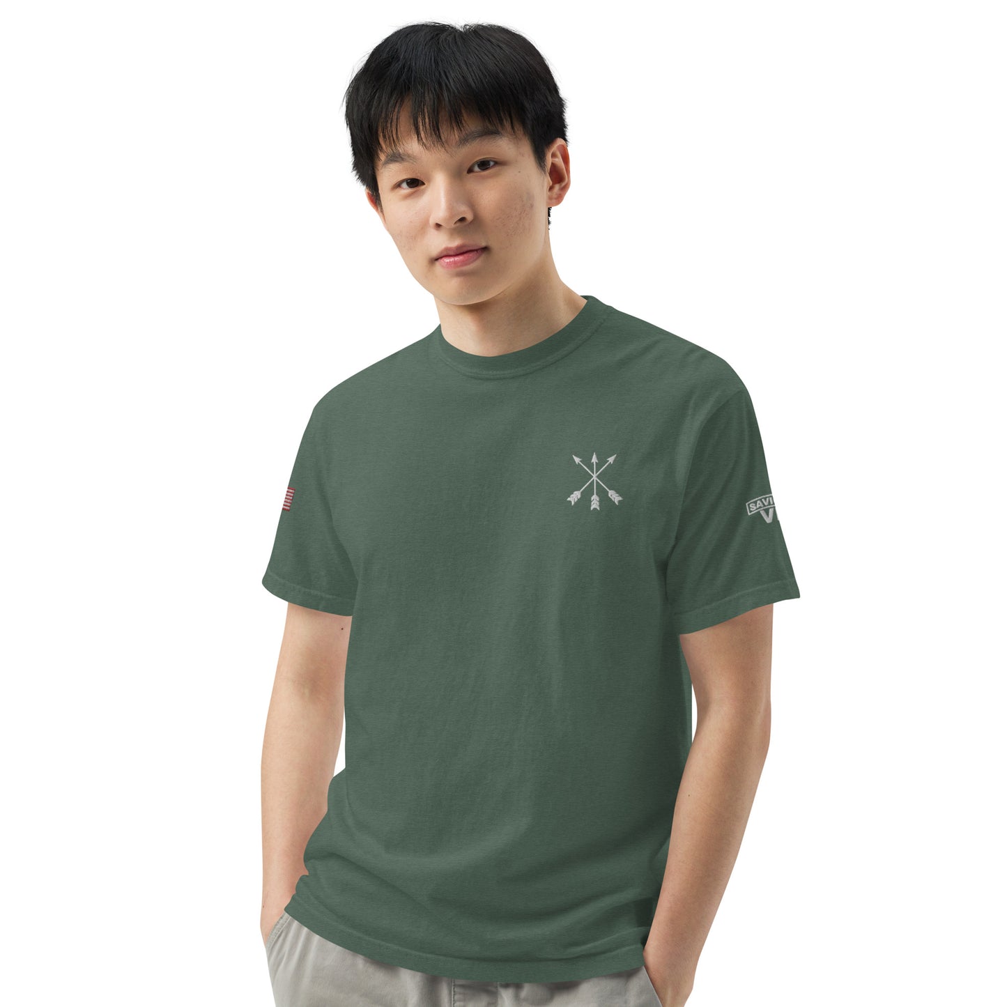Savior Six Crossed Arrows Embroidered Tee
