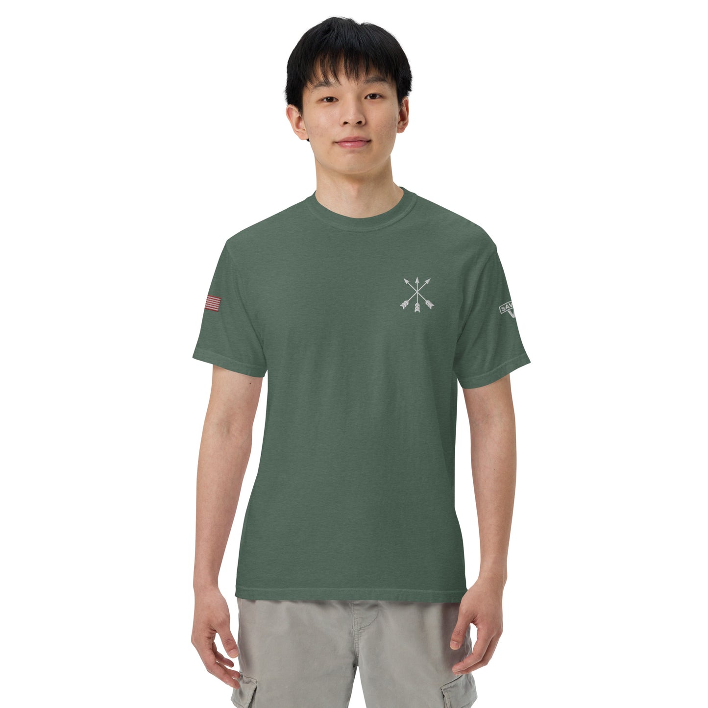 Savior Six Crossed Arrows Embroidered Tee