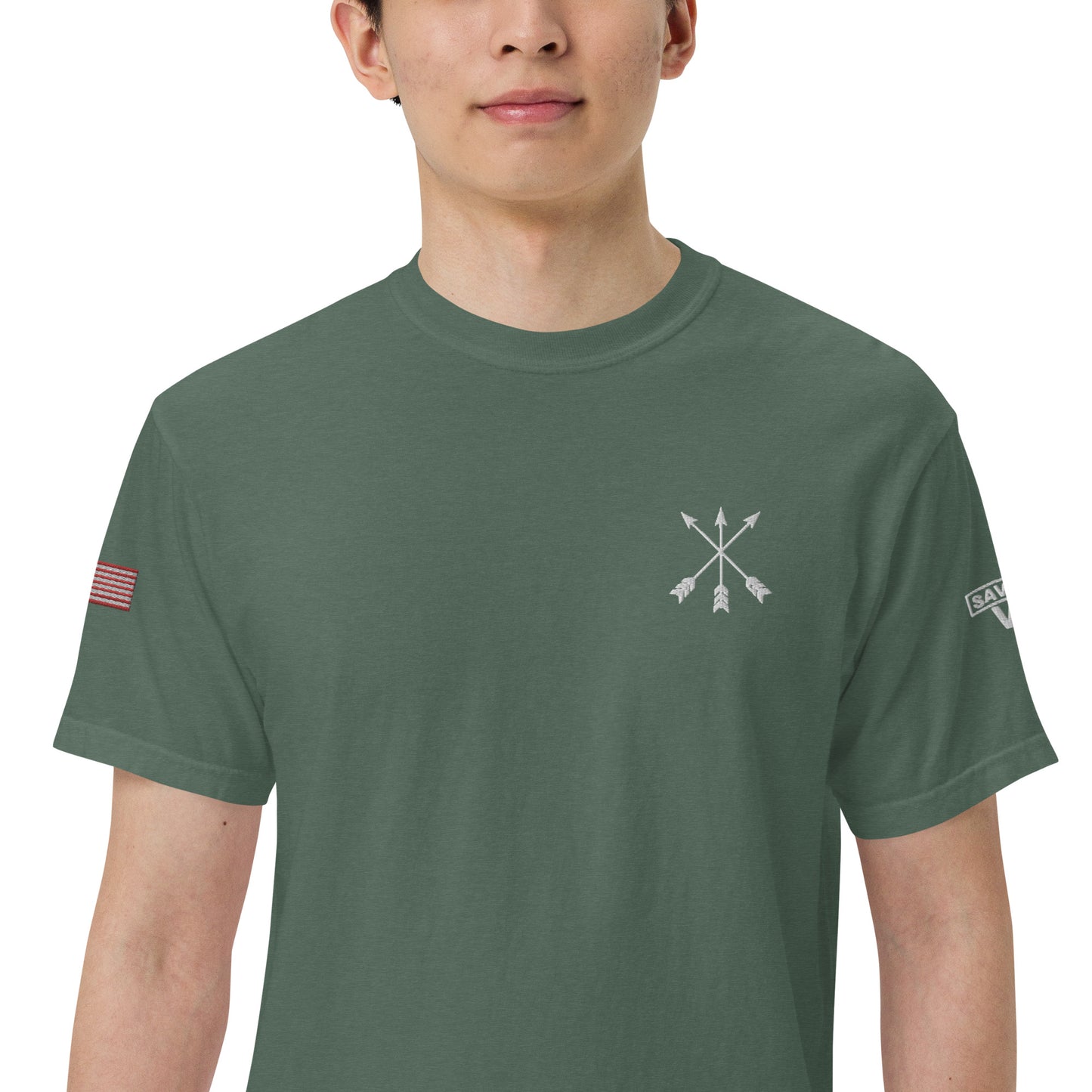 Savior Six Crossed Arrows Embroidered Tee