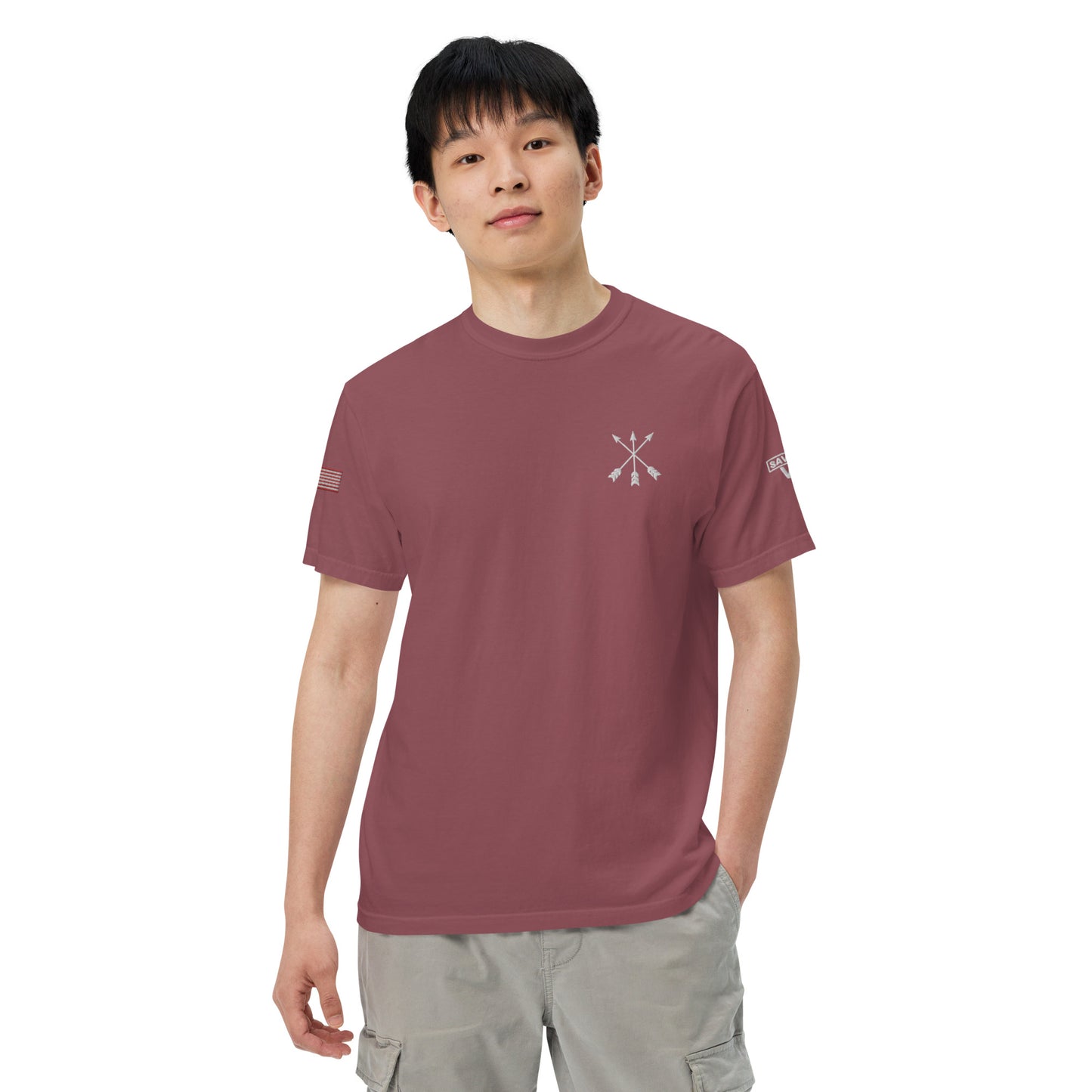 Savior Six Crossed Arrows Embroidered Tee