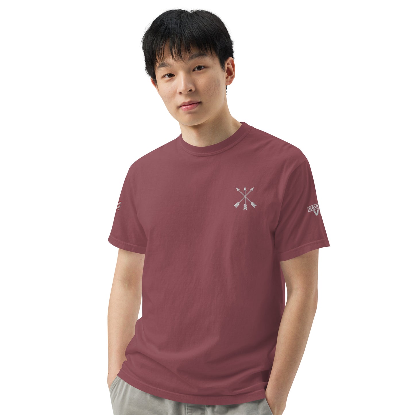 Savior Six Crossed Arrows Embroidered Tee