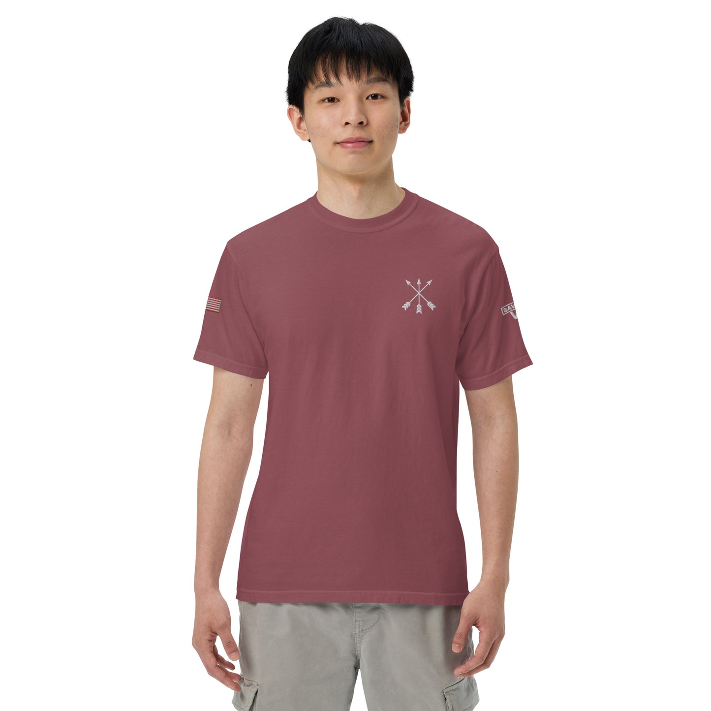 Savior Six Crossed Arrows Embroidered Tee