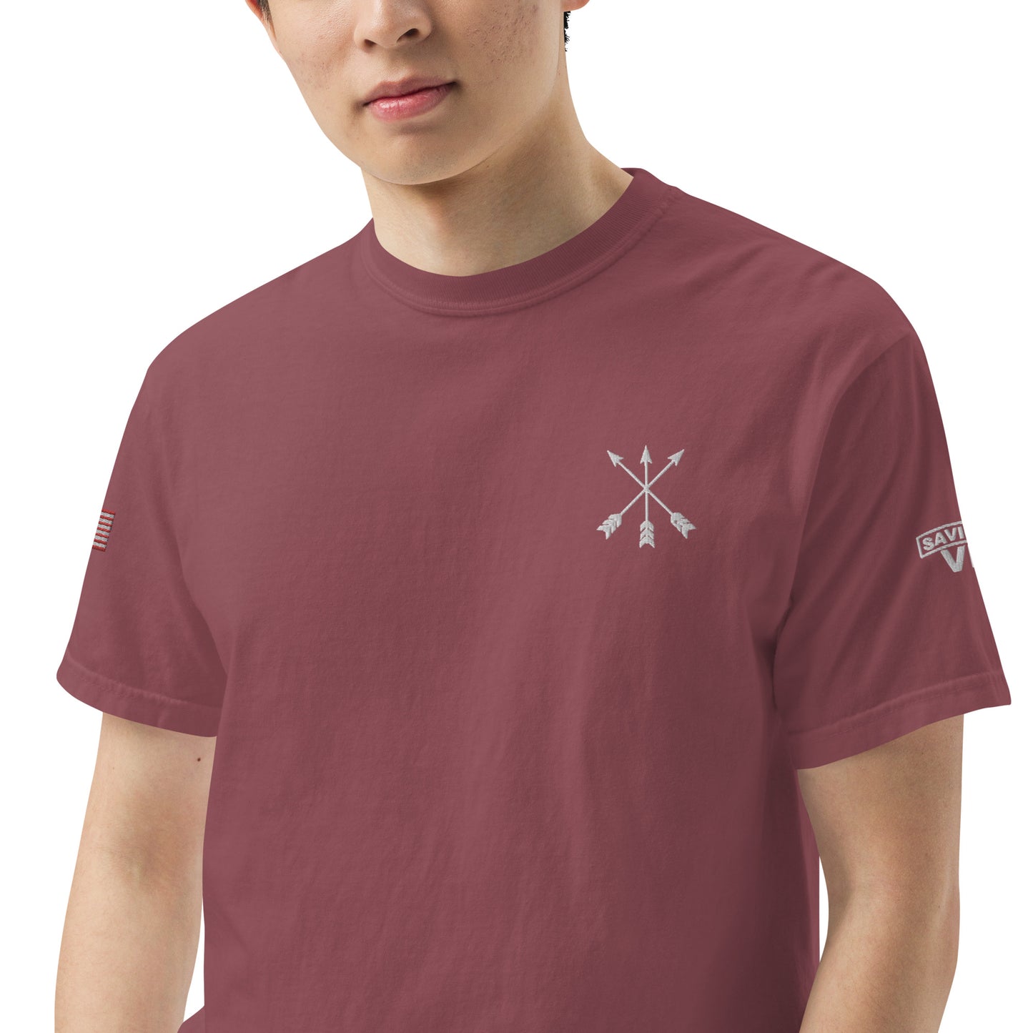 Savior Six Crossed Arrows Embroidered Tee