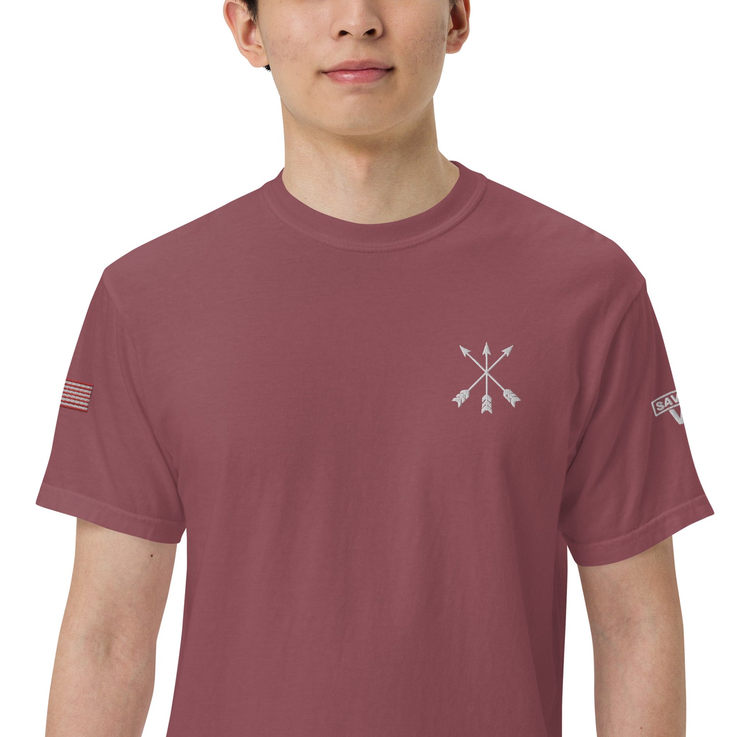 Savior Six Crossed Arrows Embroidered Tee