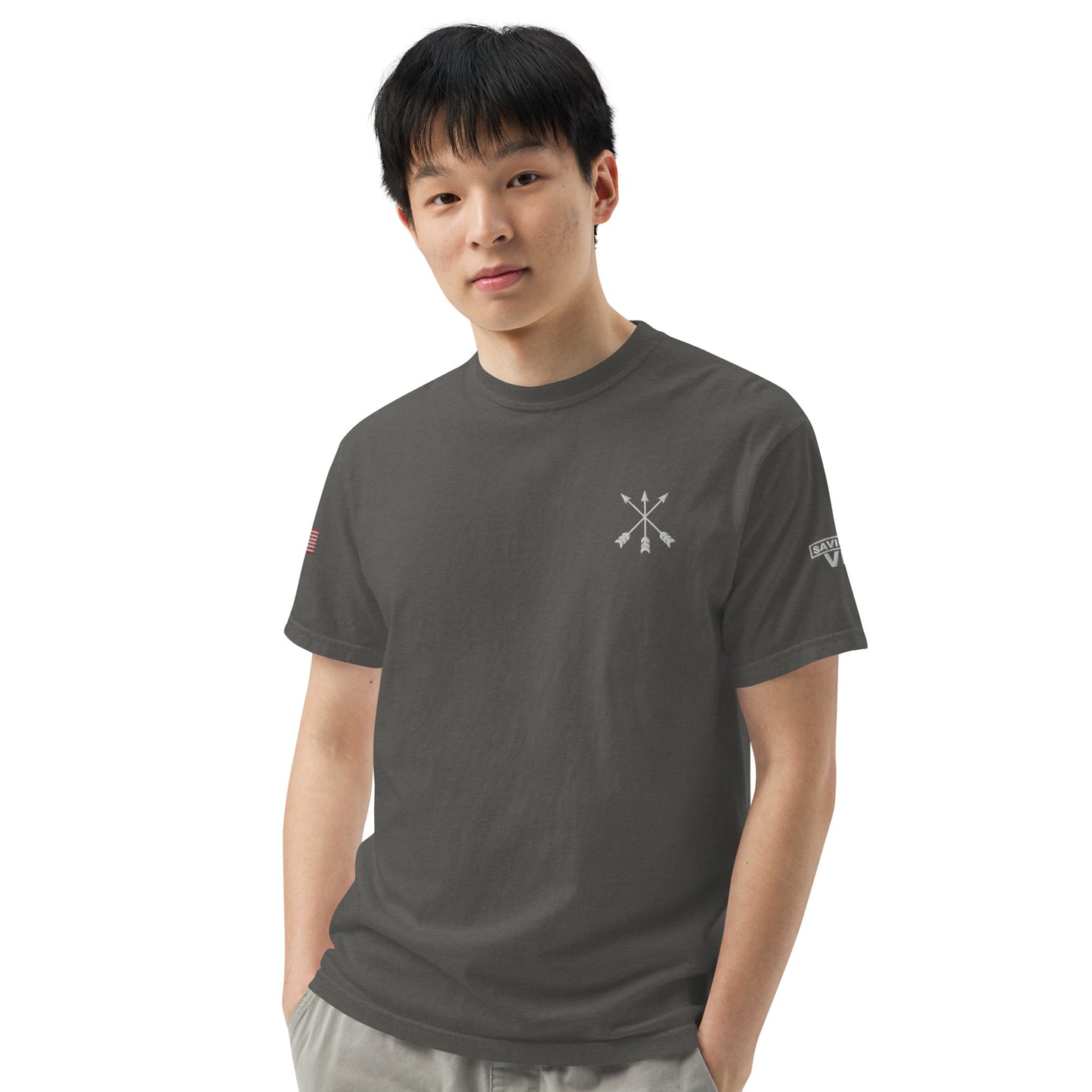 Savior Six Crossed Arrows Embroidered Tee