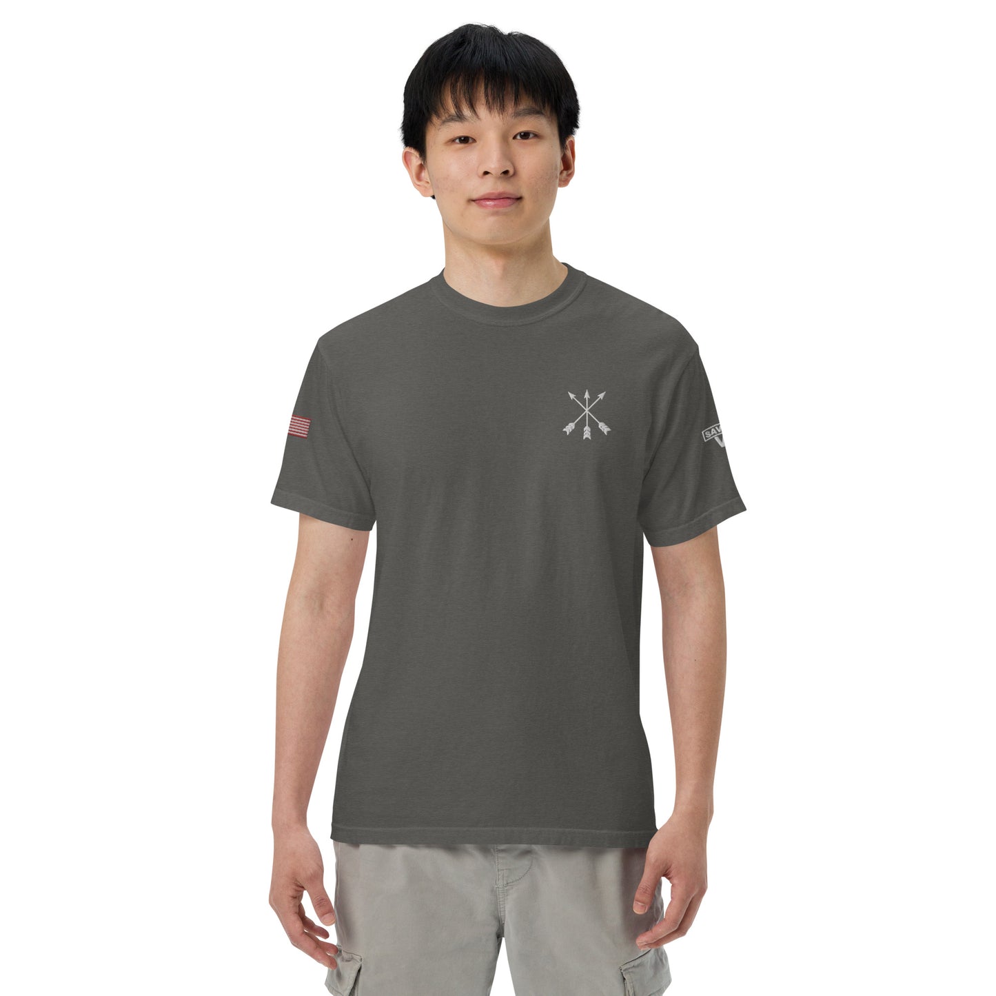 Savior Six Crossed Arrows Embroidered Tee