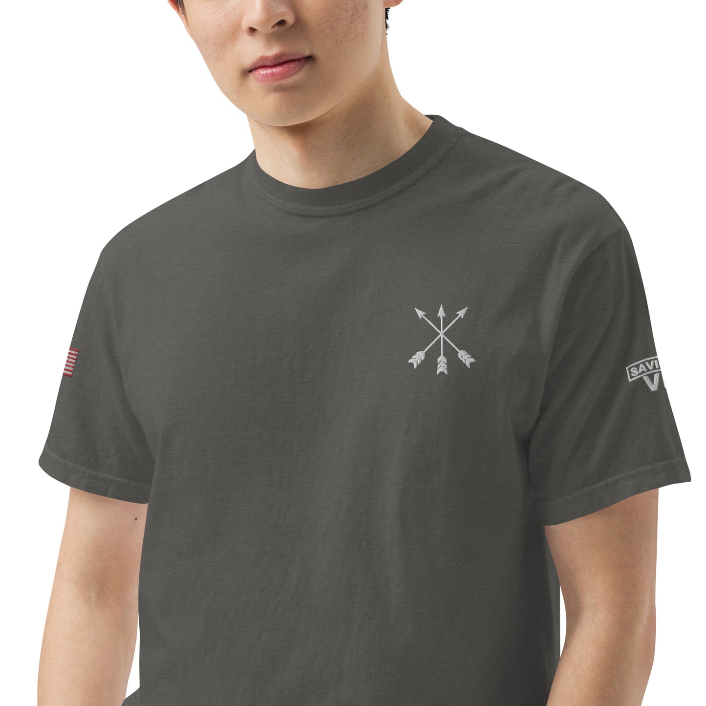 Savior Six Crossed Arrows Embroidered Tee
