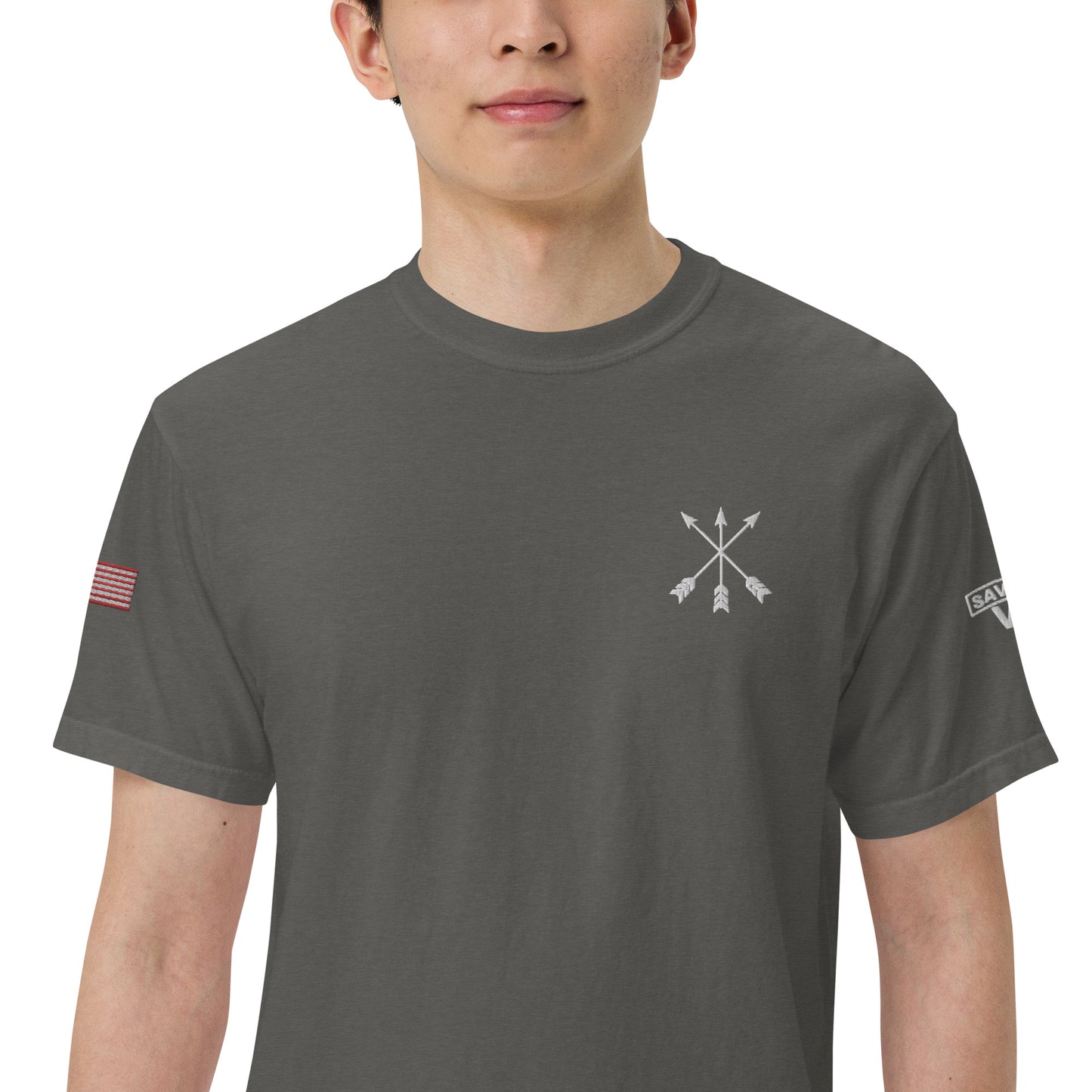Savior Six Crossed Arrows Embroidered Tee