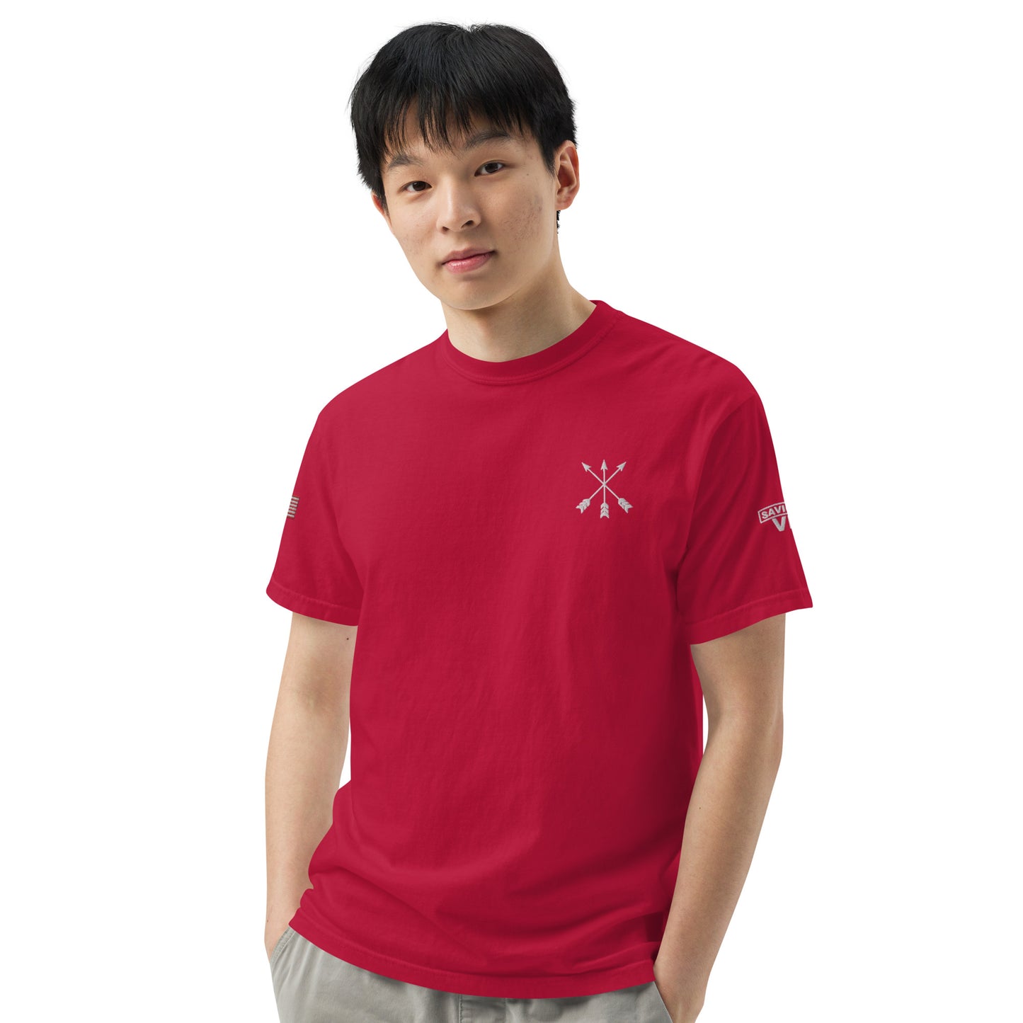 Savior Six Crossed Arrows Embroidered Tee