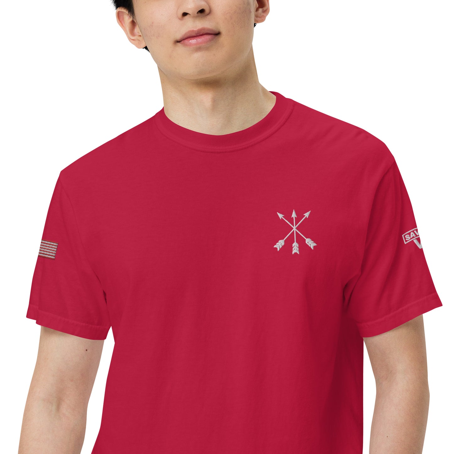 Savior Six Crossed Arrows Embroidered Tee