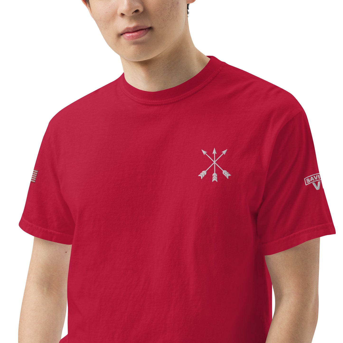 Savior Six Crossed Arrows Embroidered Tee