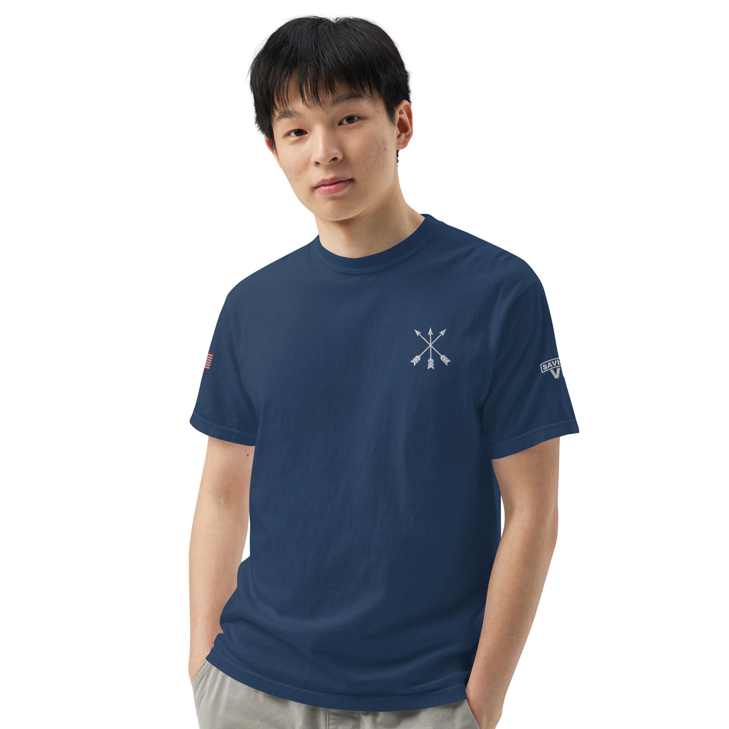Savior Six Crossed Arrows Embroidered Tee