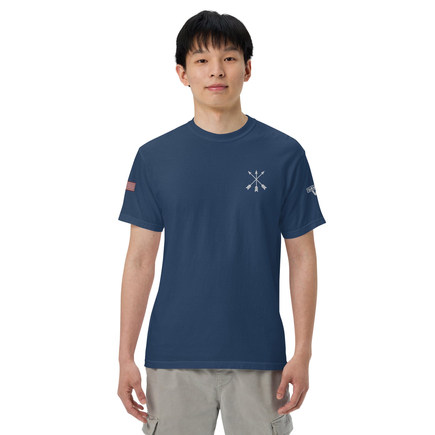 Savior Six Crossed Arrows Embroidered Tee