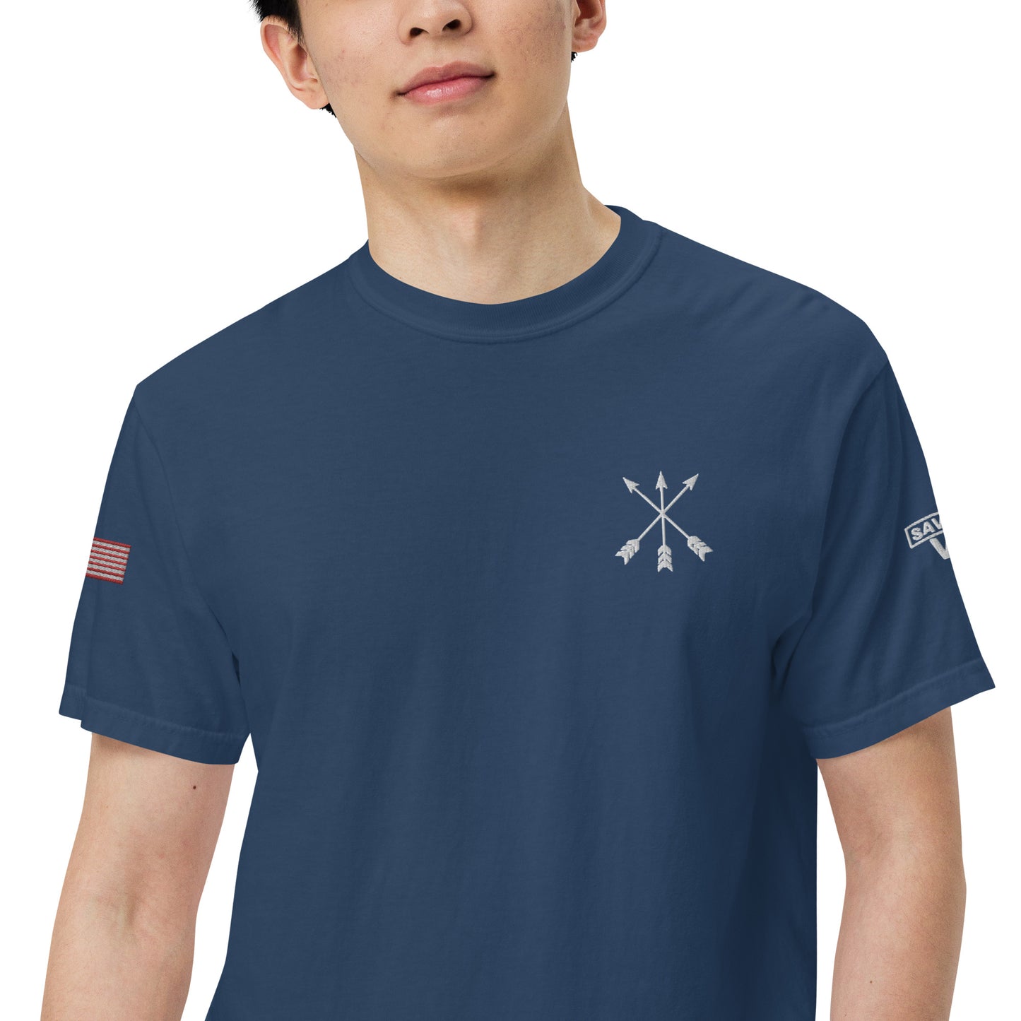 Savior Six Crossed Arrows Embroidered Tee