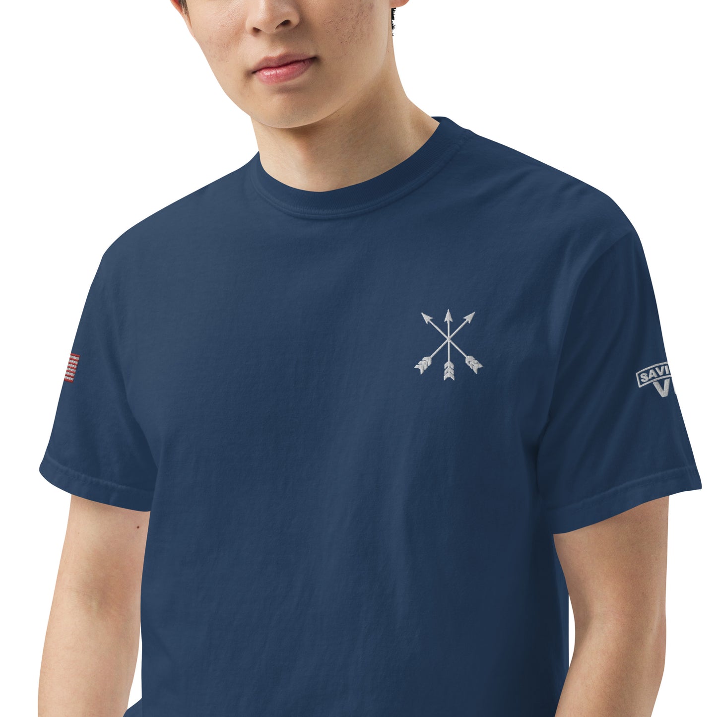 Savior Six Crossed Arrows Embroidered Tee